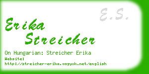 erika streicher business card